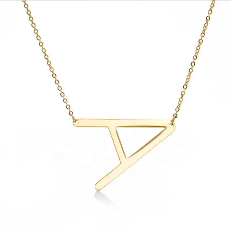 

Fashion Alphabet 26 English Letter Necklaces Pendants Choker For Women Ladies Customized Jewelry