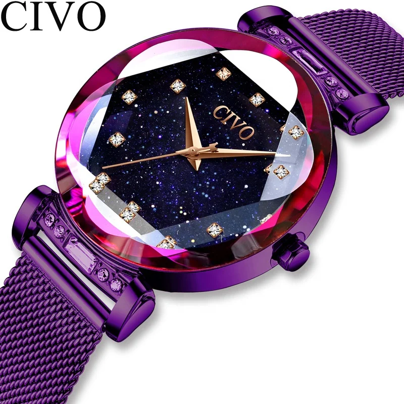 

2020 CIVO Hot sale Fashion Women Watch Lady Watchband Casual Waterproof Wristwatches Gift For Girl Wife Woman Quartz Clock