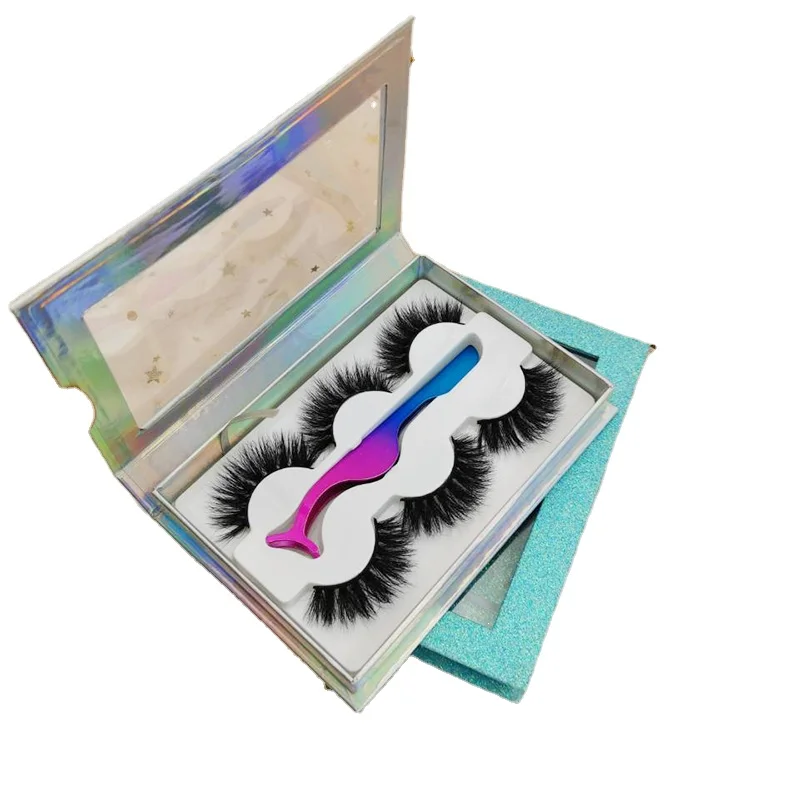 

Creat Own Makeup Brand Fluffy Mink Eyelash 25mm 3D Effect Curling Mink Lash Cruelty Free Natural Lashes with Lash Packaging, Natural black