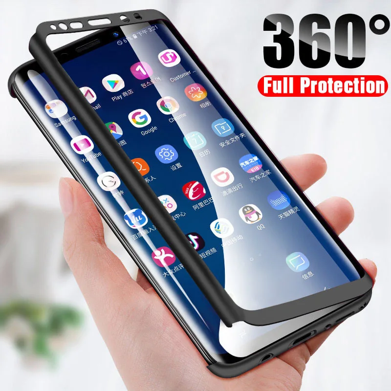 

360 Full Cover Protective Phone Case For Samsung Galaxy A51 A71 A81 A91 A10 A20 A30 A40 A50 A70 A11 A31 A41 A21S Case With Glass