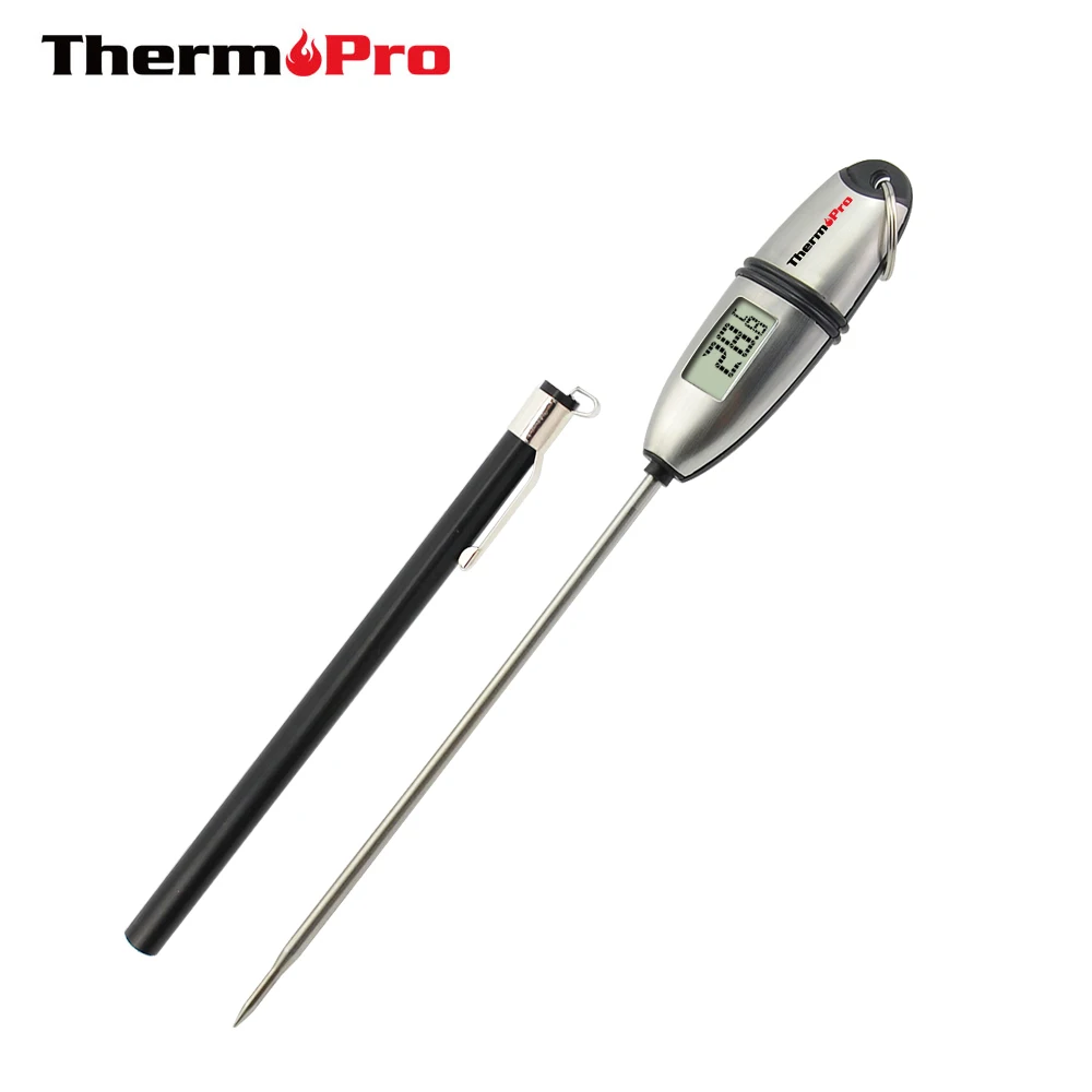 

ThermoPro TP02S Digital Kitchen Oven Mini Steak Thermometer with Stainless Steel Probe for Pizza Oven