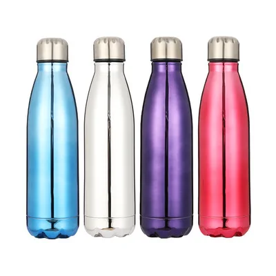 

custom logo vacuum flask sport double wall 304 stainless steel cola shape drink insulated water bottles with custom logo, Customized color