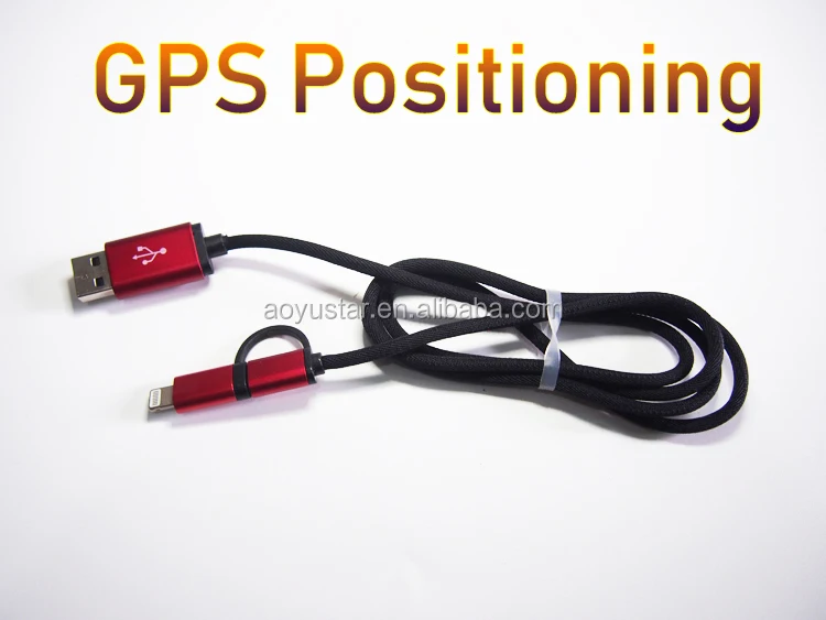 Microusb Lightning 2in1 Data Charging Cable Gps Tracker Wifi Lbs