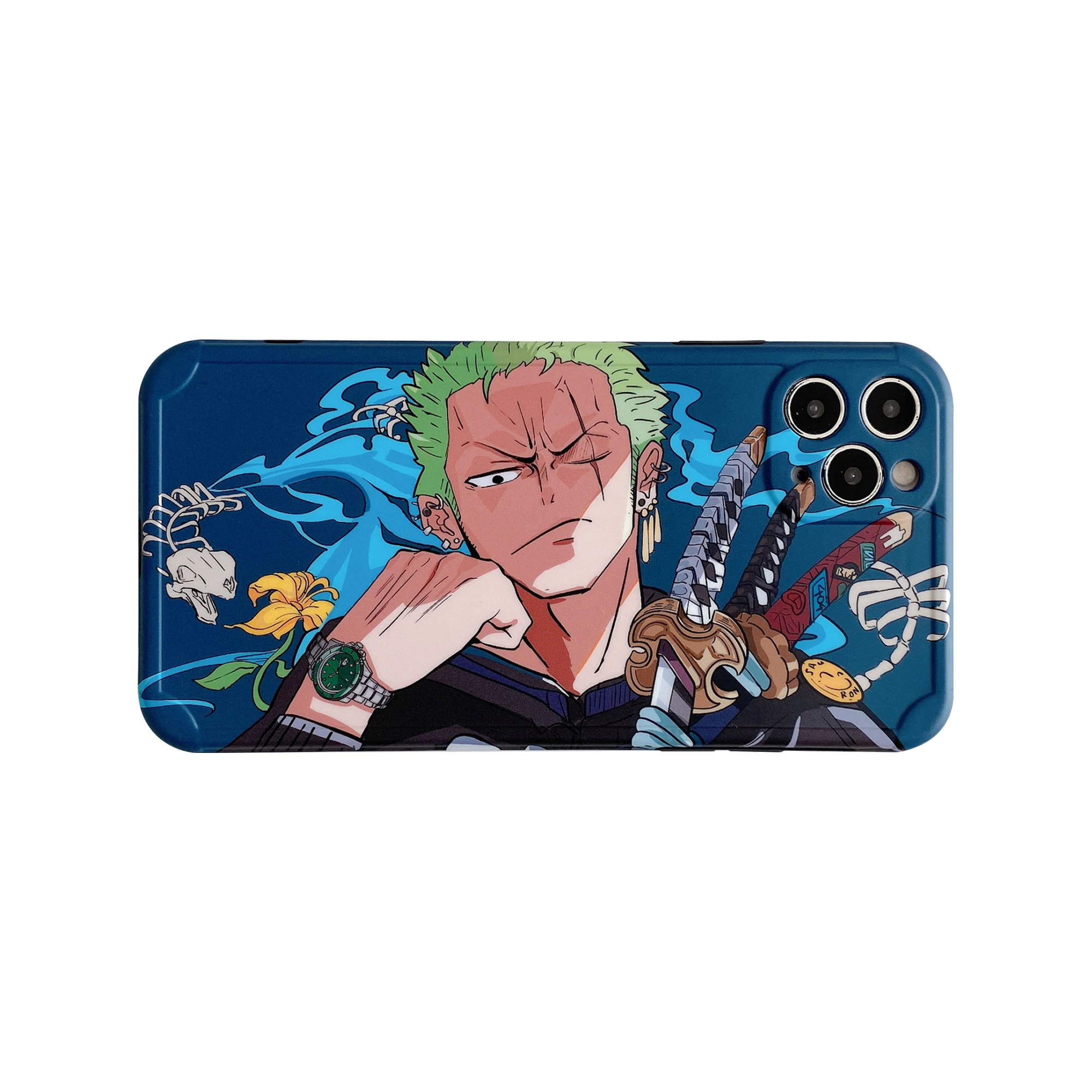 

One Piece Zoro Ace Magic Four Corners IMD Phone Cases For iPhone 12 Pro Max 11 XR XS Max 11 SE 2020 Back Cover Cartoon IMD Cases