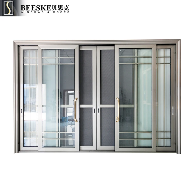 Cheap Price Large Size Tempered Glass Interior Three Track Aluminum Sliding Doors For Balcony