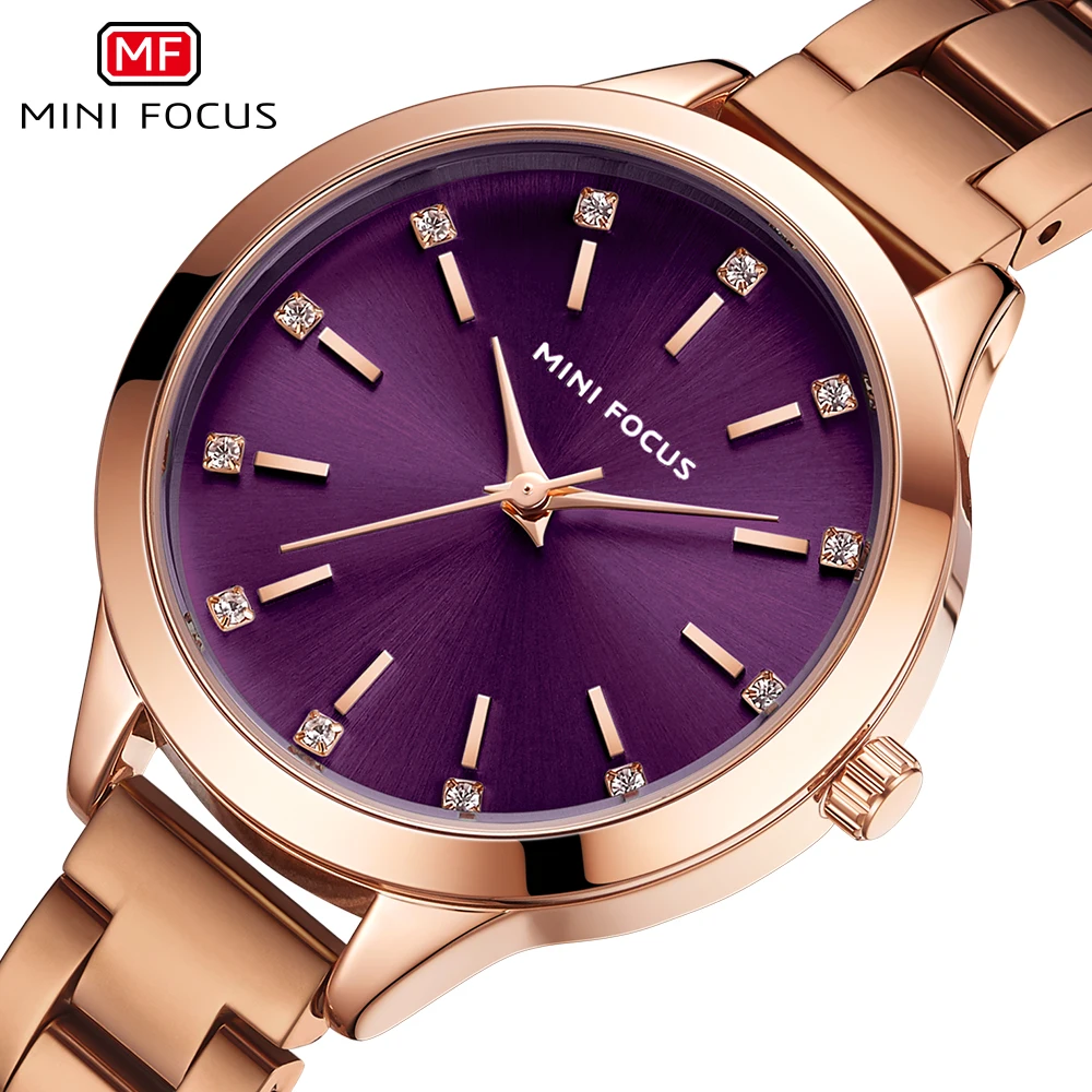 

2021 Mini Focus MF0367L Luxury Brand Casual Quartz Watches Stainless Steel Fashion Women Diamond Watch