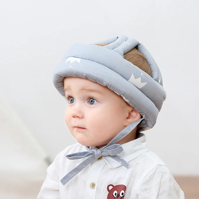 

Boys Girls Winter Baby Hat Cotton Mesh Safety Protective Helmet Learn To Walk Soft Adjustable Anti-Collision baby head helmets