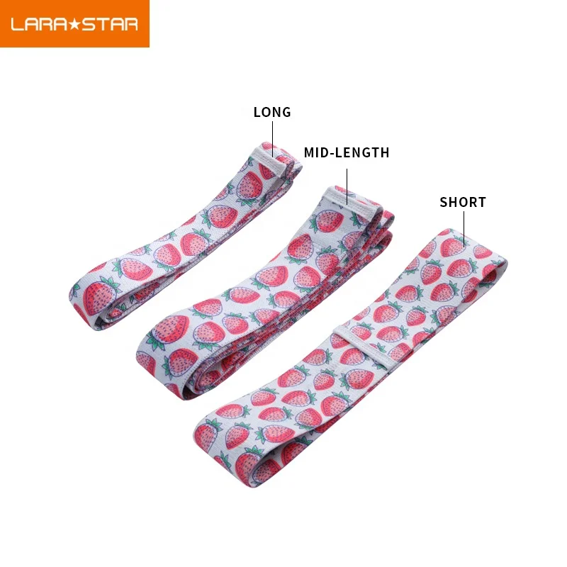 

Customized fabric print band set long hip circle custom resistance bands Leg and Arm workout Home Exercise