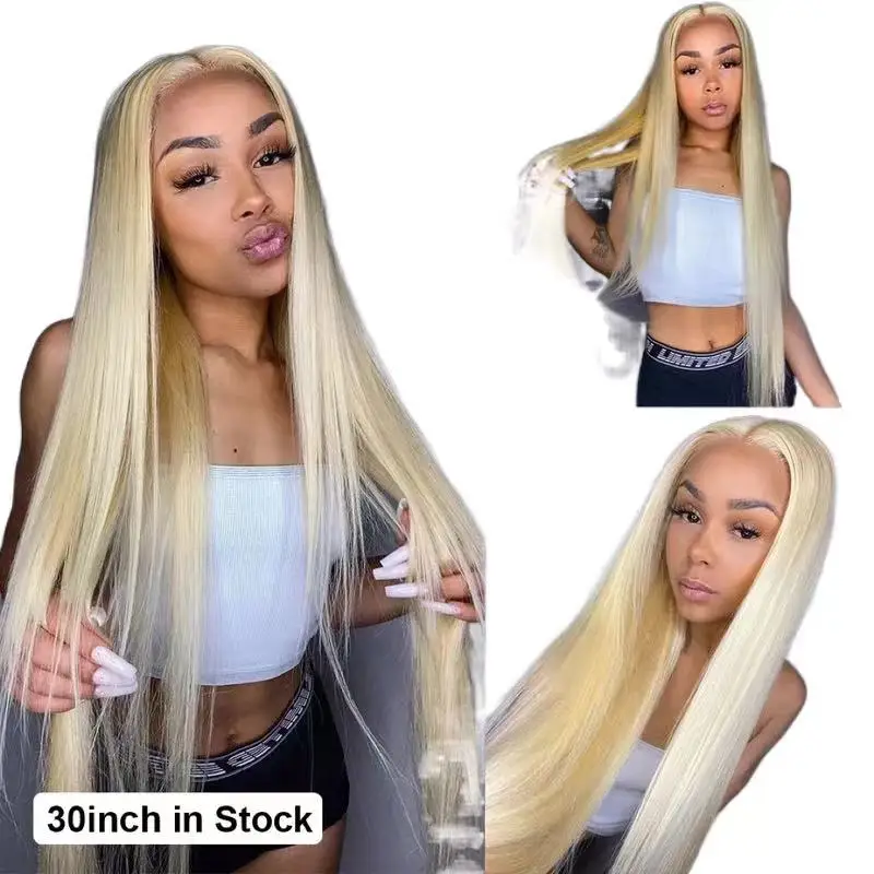 

613 blonde lace front wigs 4 * 4 human hair 13 * 4 human hair wigA human hair wig