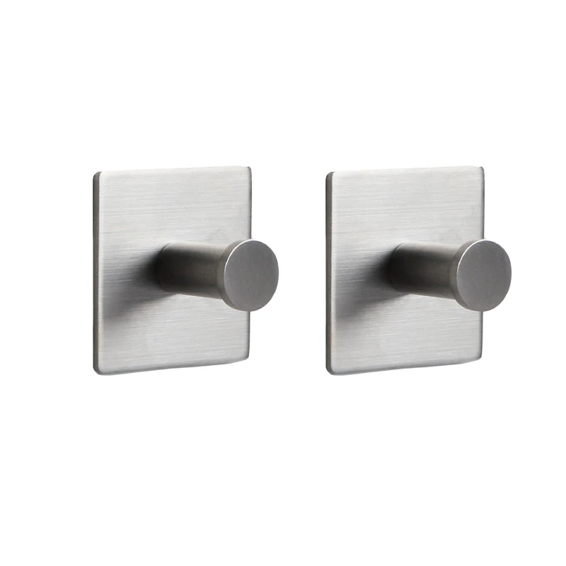 

304 Stainless steel seamless metal hook hanger wall hooks magic adhesive sticker