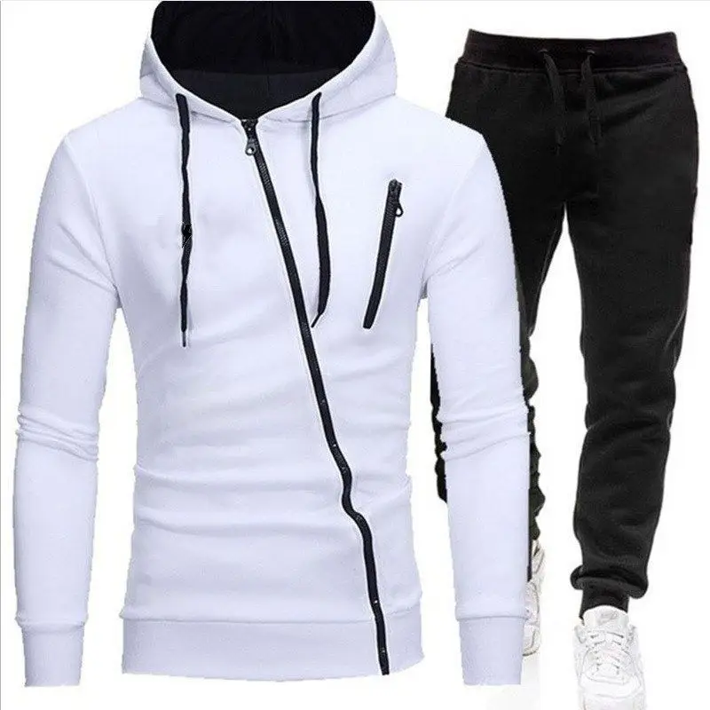 

Winter Men's Tracksuit 2 Pieces Set Hoodies+Pants Sport Suits for Men Sweatshirt Zipper Hoodies Men's Clothing Sets sweatsuit, As shown in the figure