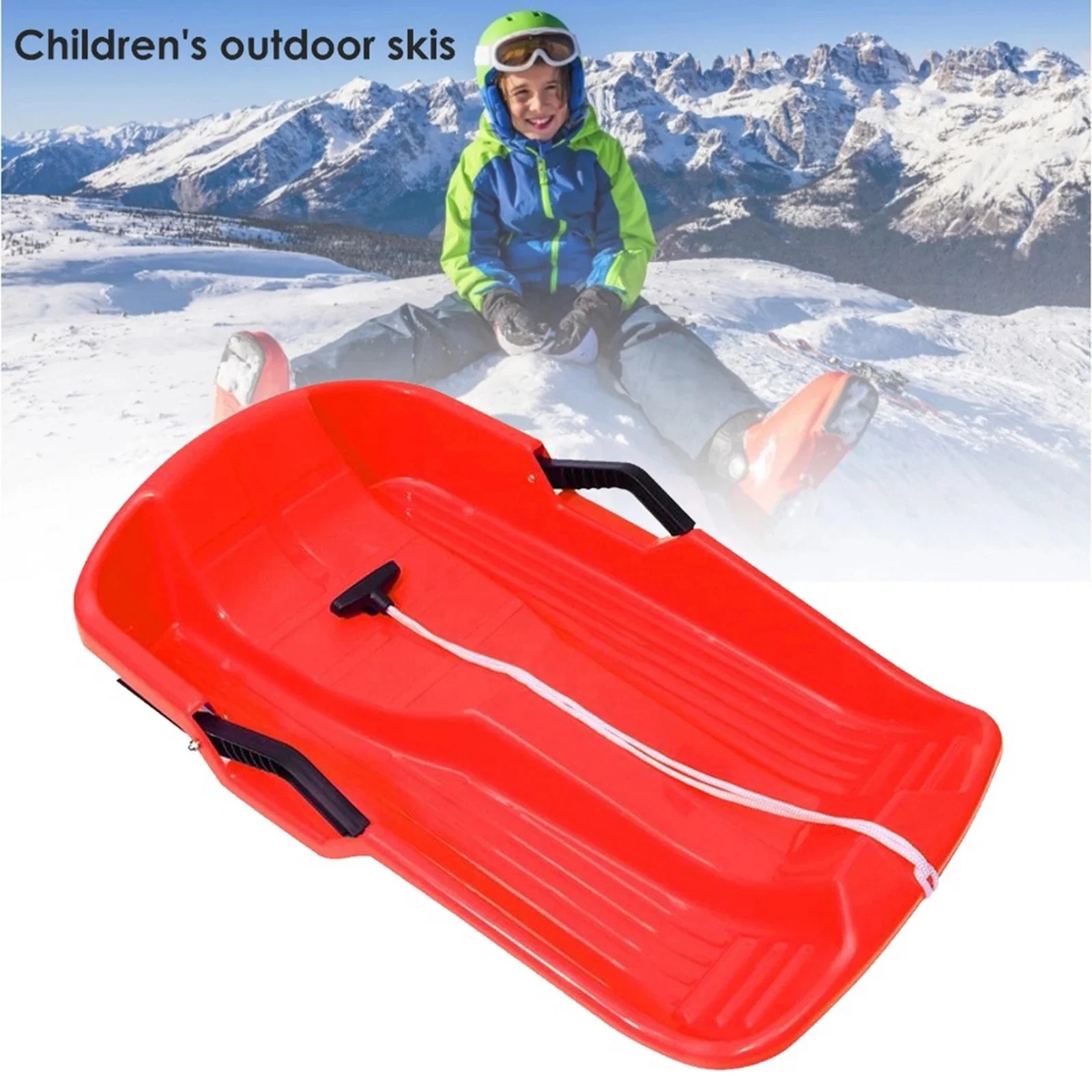 

TY Outdoor Sports Skiing Snow Sled Large Sled Sledge Boat Speeder Flyer Sleigh Boys Girls, Picture