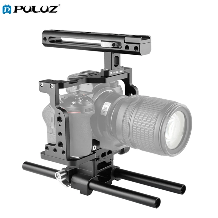 

Factory Price PULUZ Video Camera Cage Stabilizer with Handle for Nikon Z6 / Z7, Grey