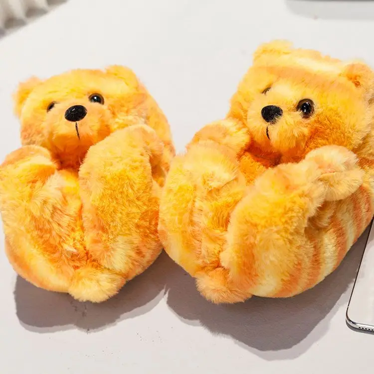 

Original factory price cheap teddy bear slippers indoor lady shoes women house slippers plush for girls, Picture