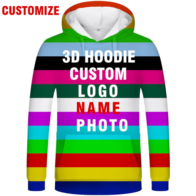 

3D HOODIE free custom made name number hooded logo text photo sweatshirt flag college img team hoodde whole body all print coats