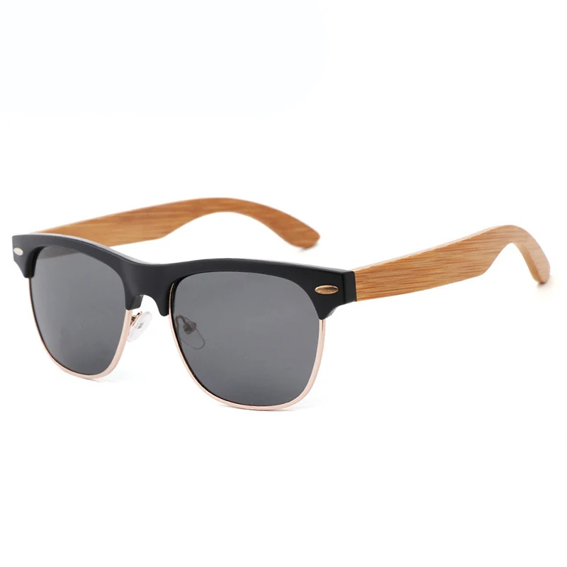 

PC Frame Bamboo Temple Sunglasses New 2020 Trending Product Women Men Classic Design Polarized Sunglasses