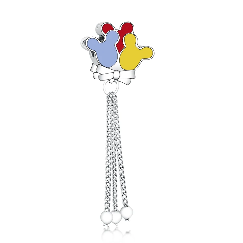 

Fine Jewelry Tassel Pendant Fit Original Pandora Charms Bracelets 925 Sterling Silver Enamel Mickey Charms