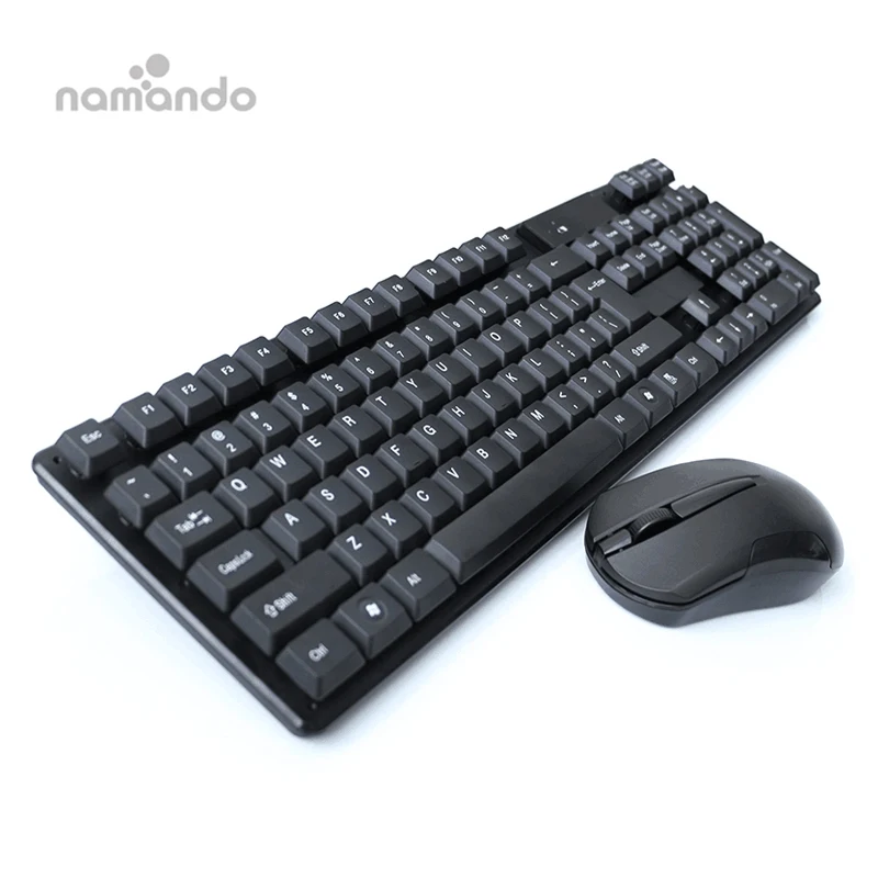 

Wireless Keyboard Mouse Combo 2.4GHz Slim Full-Sized Silent Wireless Keyboard and Mouse Combo with USB Nano Receiver for Laptop, Black