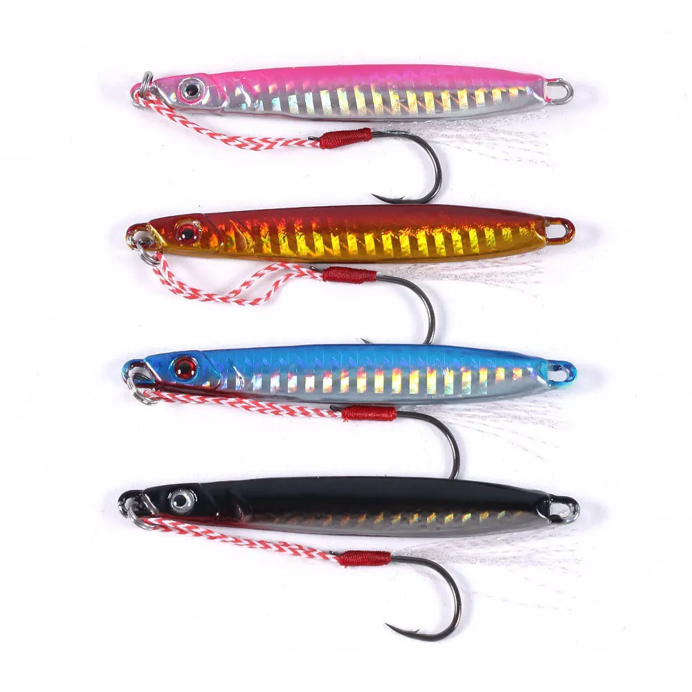 

Leurre De Peche Fishing Lure Metal 8cm 30g Swimming Bait Umpan Pancing Fishing Tackle Isca Artificial 3D Eye Slow Jigging Lure