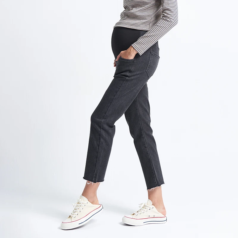 

Plus Size Elastic Waist Skinny Stretch Maternity Denim Pants, Picture
