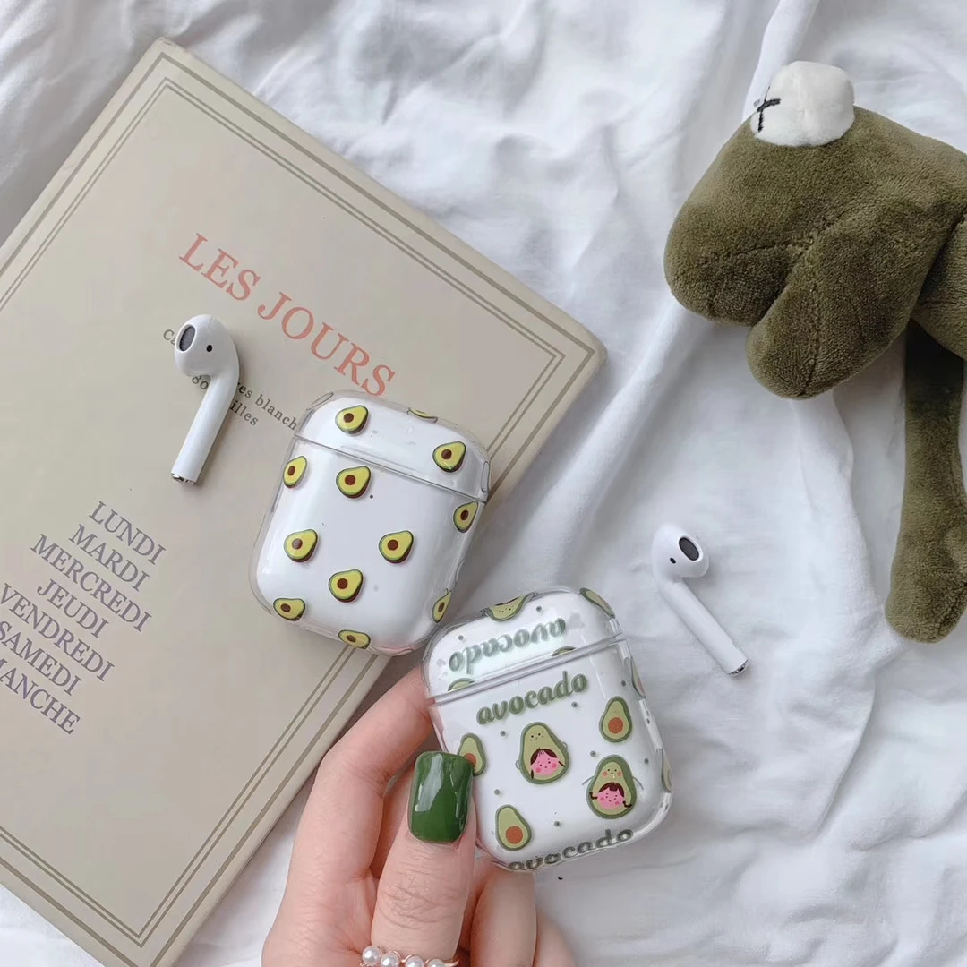 

Hard PC Plastic Avocado For AirPod Cover For Apple Airpods 1 2 Cases