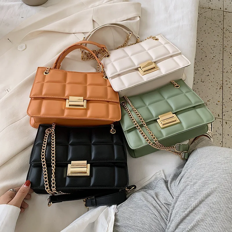 

JOWYAR Plaid chain small mini hand bag 2021 New Korean messager crossbody bag luxury handbags for women ladies