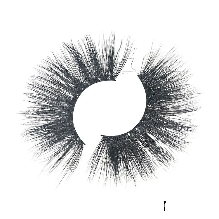 

25MM 3D Wispy Lashes Vendor Custom Long Dramatic Fluffy Individual Mink Eyelashes, Natural black