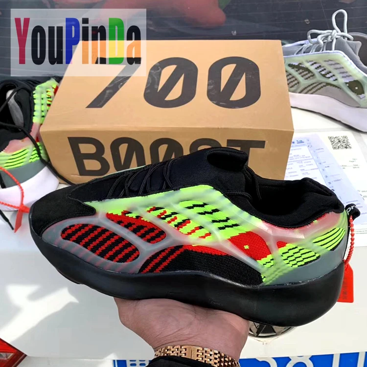 

2020 Newest Original Yeezy 700 V3 Glow For men Eva Foam Noctilucent Women Running Shoes Brand Authentic Sports Sneakers With Box