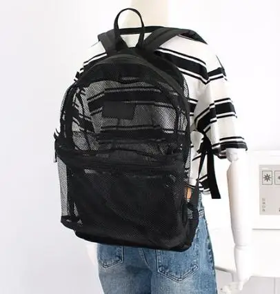 

Wholesale Heavy Duty Cheap Mesh Clear Beach College Student Customize School Bags Backpack 2021 for Teenagers
