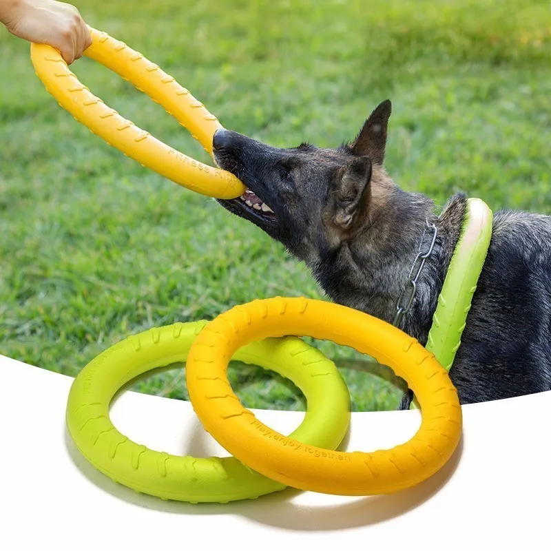 

EVA Flying Discs Ring Interactive Training Toy Portable Outdoors Large Dog Toys Pet Products Motion Tool, Red,green,orange
