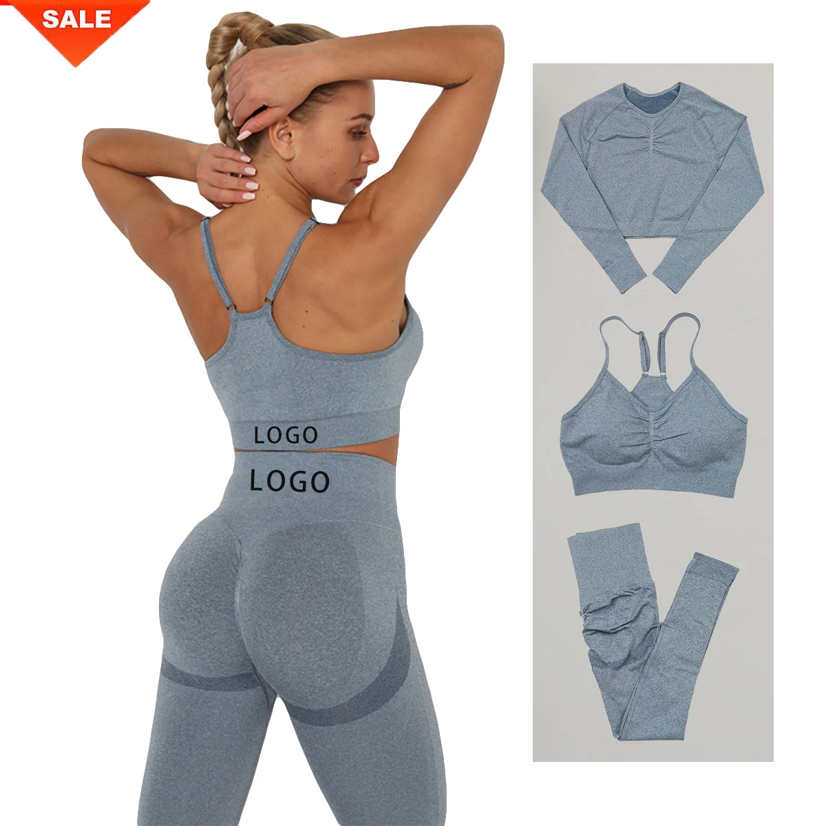 

Custom Activewear Clothing Manufacture Fitness Women Oem Comfortable High Waist Wear Dry Fit Compession Women Yoga Set, Customized colors