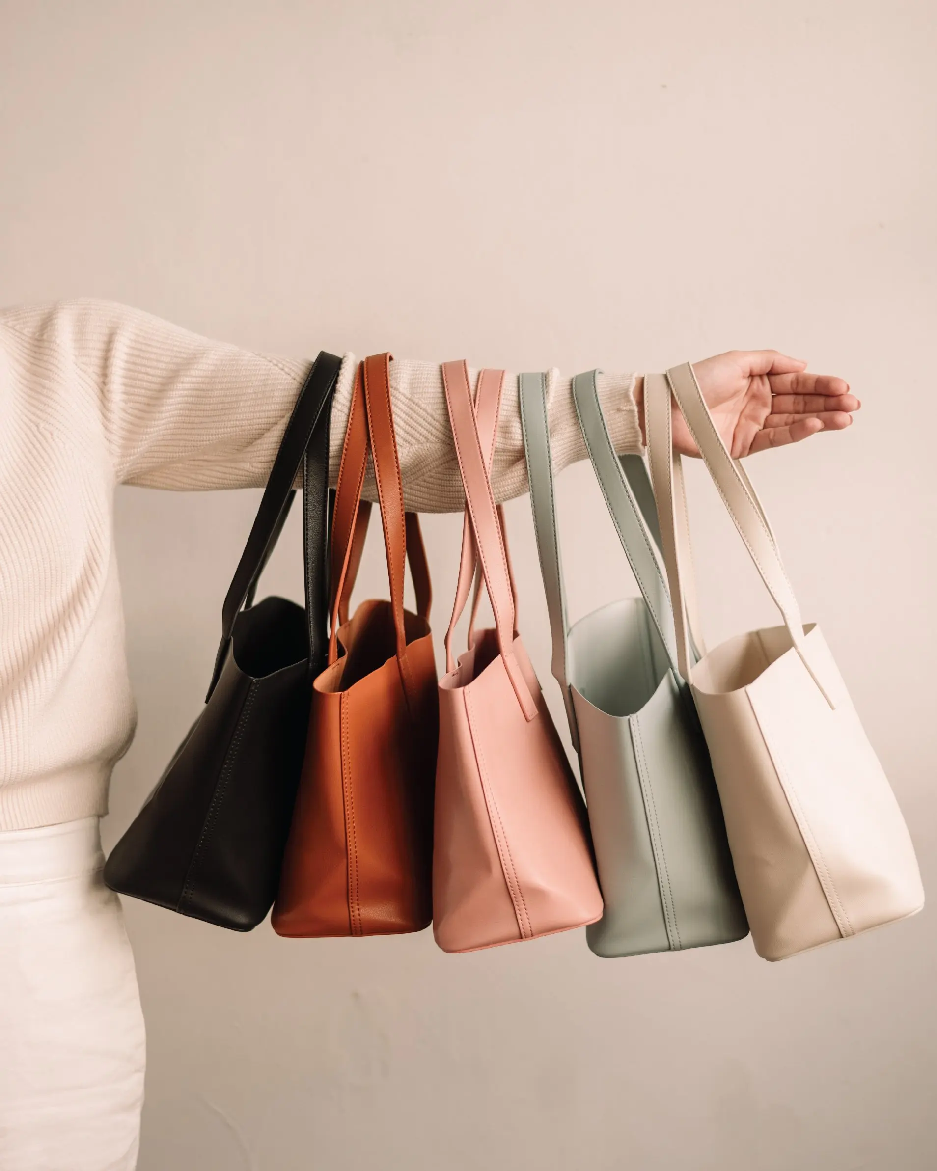 

New Design Mini Handbag Fashion Tote Bag Comfortable with Vegan Pu Leather and Zipper Pocket, 7 color or custom