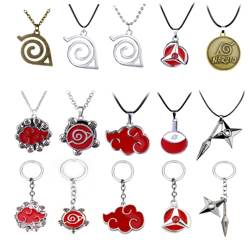 

Japanese Anime Narut Akatsuki Uzumaki Red Cloud Pendant Cosplay Narut Necklace