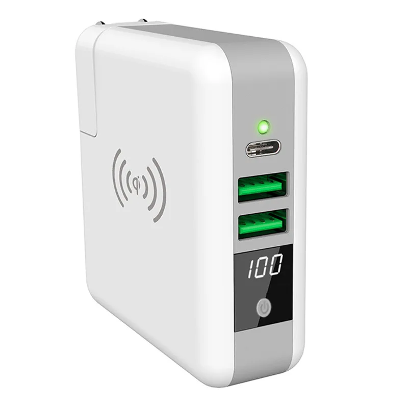 

2020 newest 4 in 1 wireless power bank new wall charger power bank 6700mah