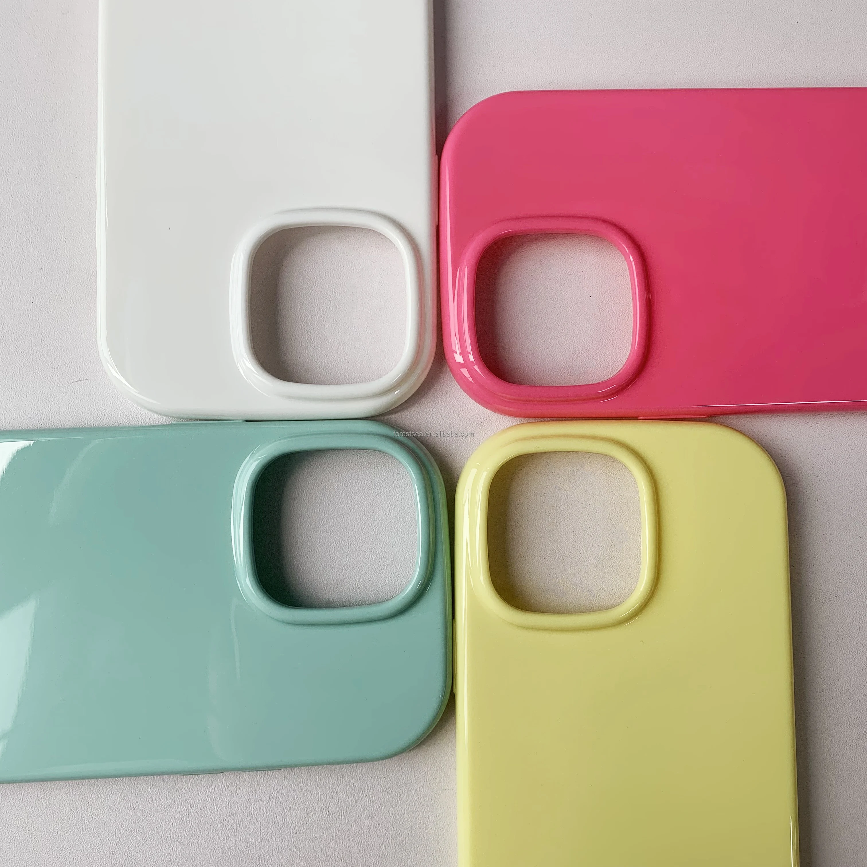 

New Candy Color Phone Case For iPhone 15 Pro 14 Pro Max Glossy Soft TPU Phone Cover For iPhone15 14 13 Silicone Protective Cases