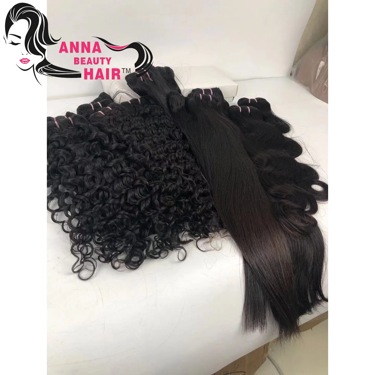 

Anna Beauty 12A Virgin Mink Birazlian Hair Bundles 100% Cuticle Aligned Human Wholesale Raw Virgin Hair For Black Women