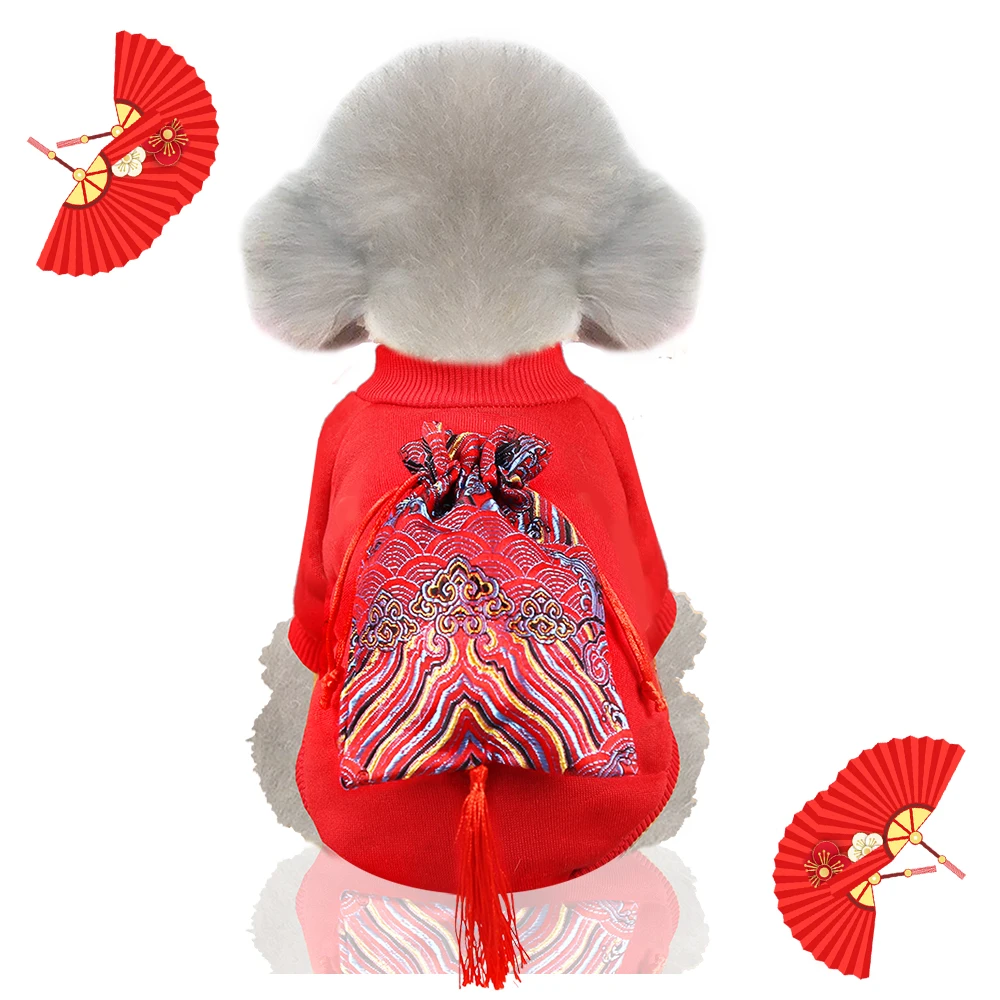 

Autumn winter new year's clothing apparel pet clothes for cats medium dog clothes small dogs