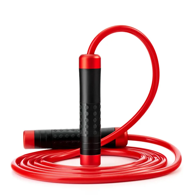 

2021 New Design Heavy Weighted Bearing Jump Rope Thick Rope 9MM Professional Skipping Rope, Red,blue,silver