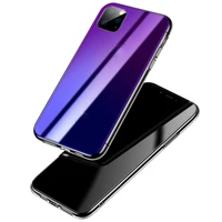 

2020 New arrival High quality Gradual Colors protect Tempered glass+TPU phone case cover for iphone 11/XI/Pro/MAX mobile