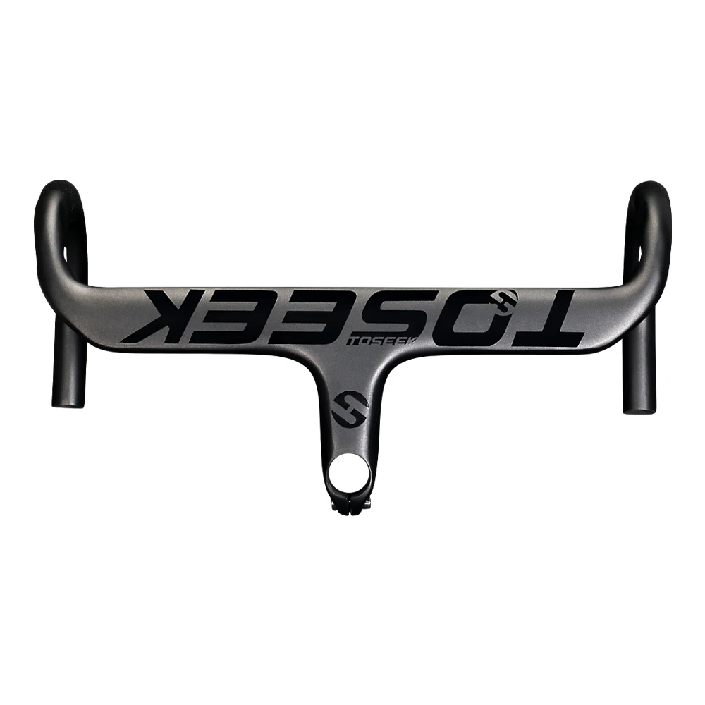 

700c roadbike rest integrated drop bar bicycle handlebar carbon road bike cycle handle bar, Black matte