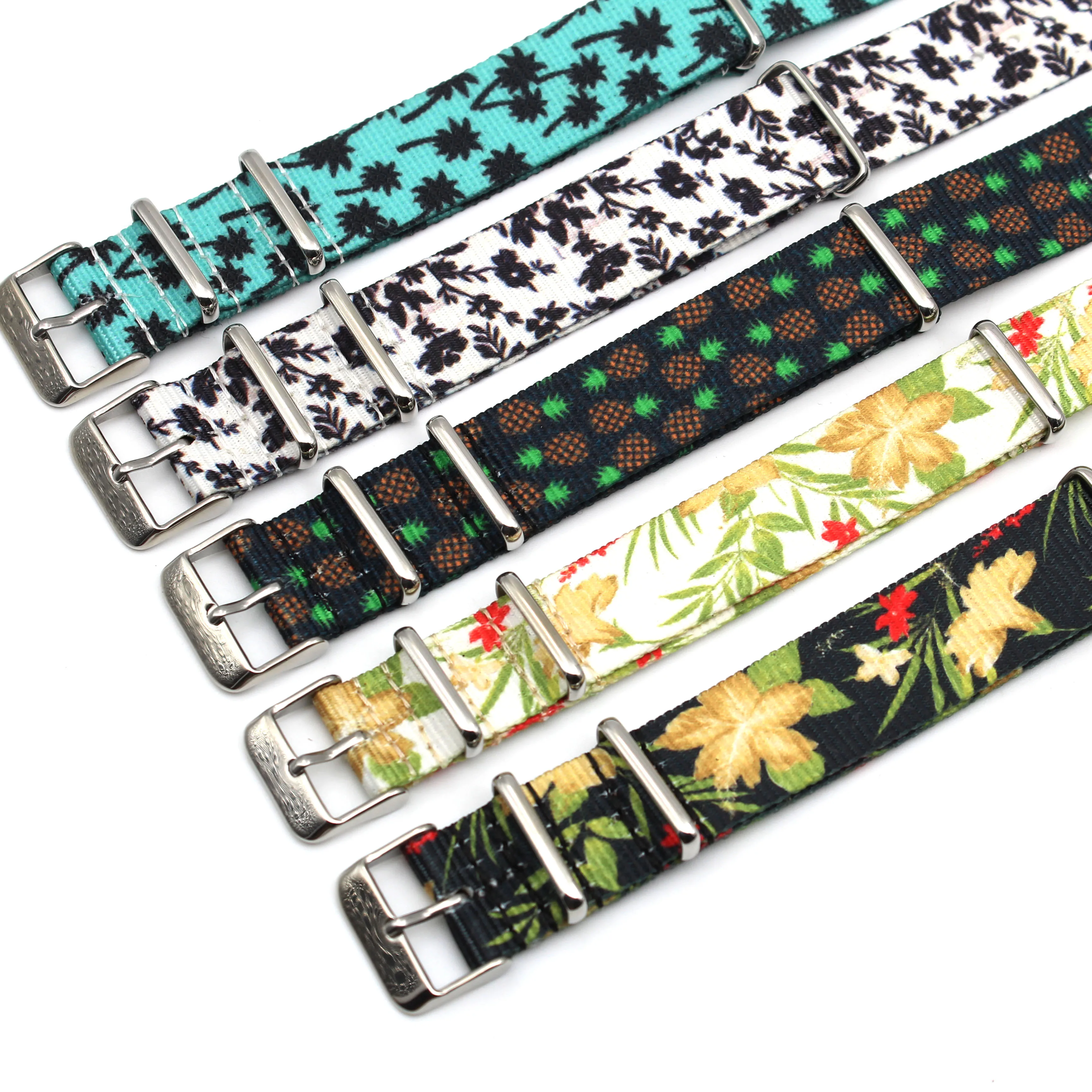 

Factory Direct Fabric Printed Watch Straps Nato Watch Bands Eco-Friendly 20mm Nylon Bands For All Watches Amazon Hotseller