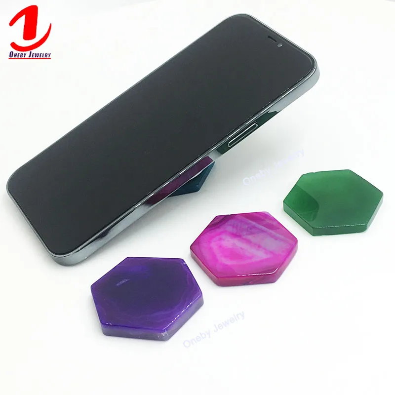 

Hexagon Agate Cheap Funny Multi Function Back Popping Out Silicone Sticky Stick Finger Hand Grip Cellular Mobile Phone Holder