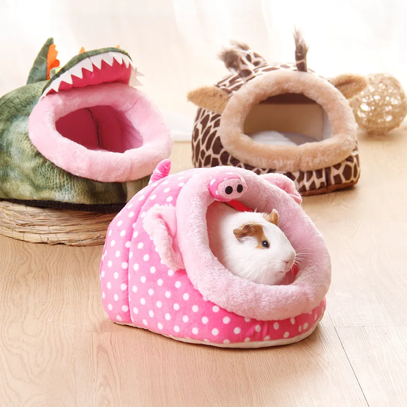 

Cute Small Animal Cages Pet Rabbit Hamster House Bed Rat Guinea Winter Warm Hanging Cage Hamster Nest Small Animal Pet, Picture