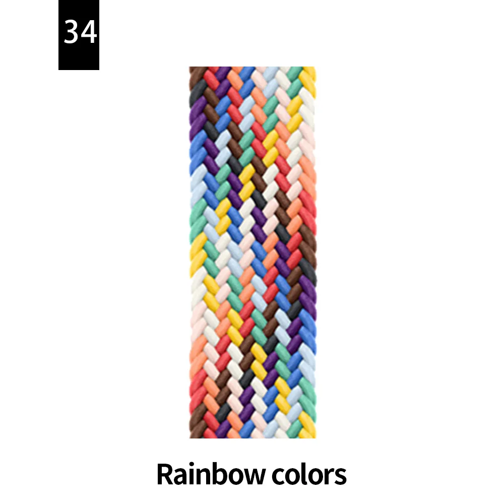 

Multi Color Woven Nylon Sport Loop Replacement Strap Striped Watch Strap Watch Metal Band Strap For Apple Watch Series