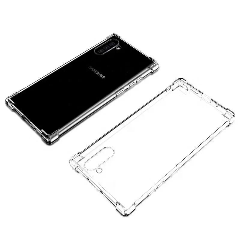 Factory Hot sale transparent four corner airbag anti drop transparent phone case  for Samsung GALAXY NOTE 10 5G