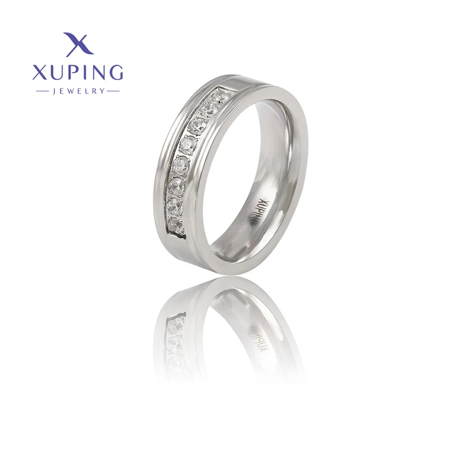 

13989 xuping jewelry elegant wedding fashion man's ring Stainless Steel Jewelry for men