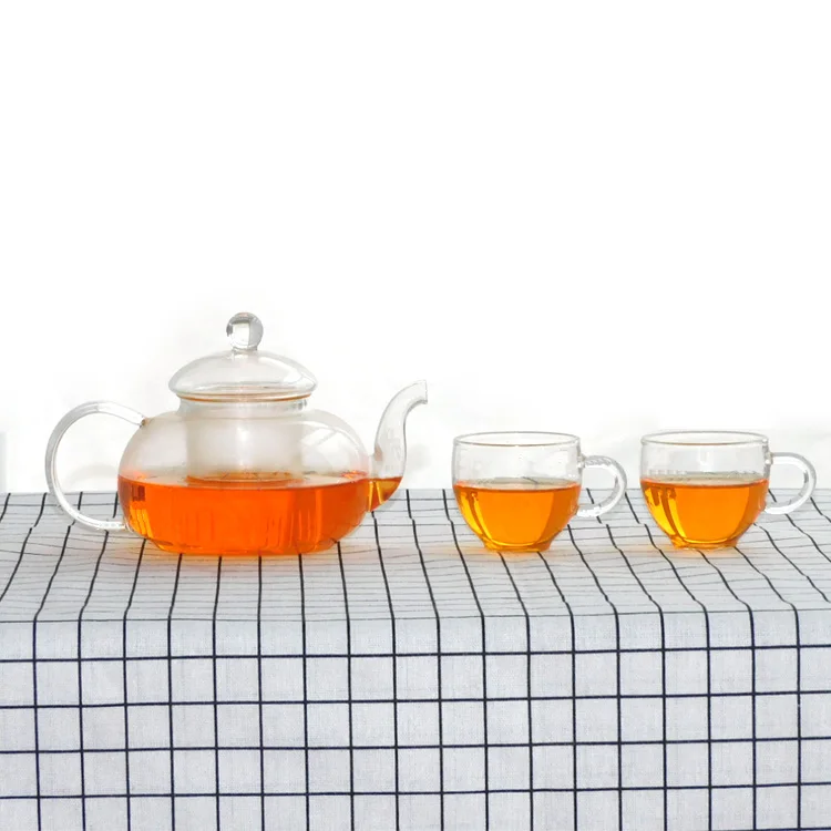 

Monaco Teapot Blooming Tea Gift Set 6 Pieces - 34 oz Borosilicate Glass Tea Pot, Customized