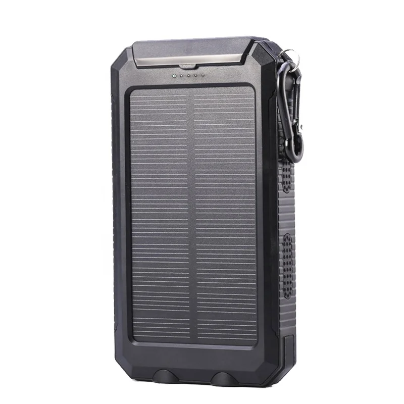 

Solar Power Bank Dual USB Power Bank 20000 mAh PowerBank Battery External Portable Solar Panel with LED Light solar power banks