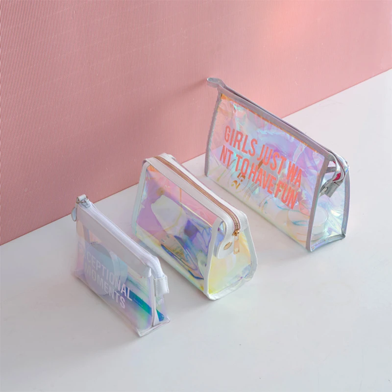 

Travel Transparent PVC Toilet Cosmetic Bag Clear Make up Pouch with Zipper