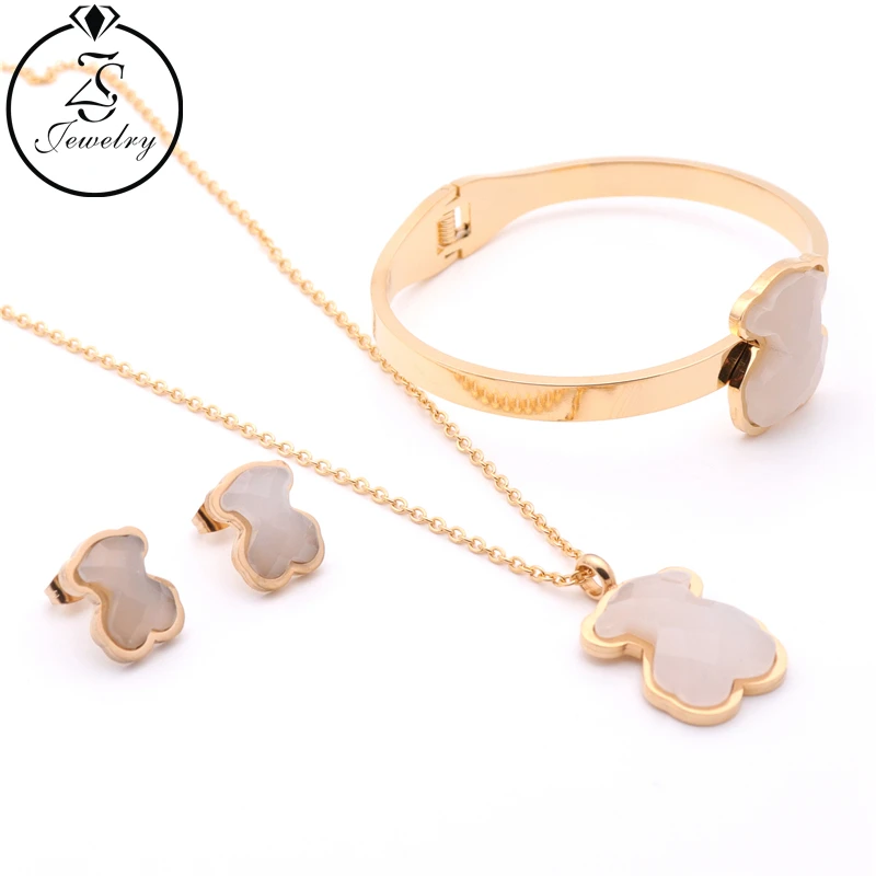 

Hot Selling Products Bracelet Women'S Jewelry Necklace Set With Earring Gold Bangle Bracelet, Gold/silver